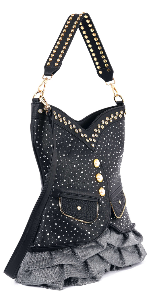 Vest Design Sparkling Hobo Handbag