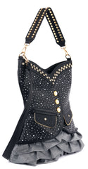 Vest Design Sparkling Hobo Handbag