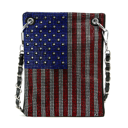 * New Size * American Flag Petite Crossbody Sling