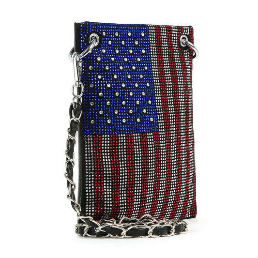 * New Size * American Flag Petite Crossbody Sling