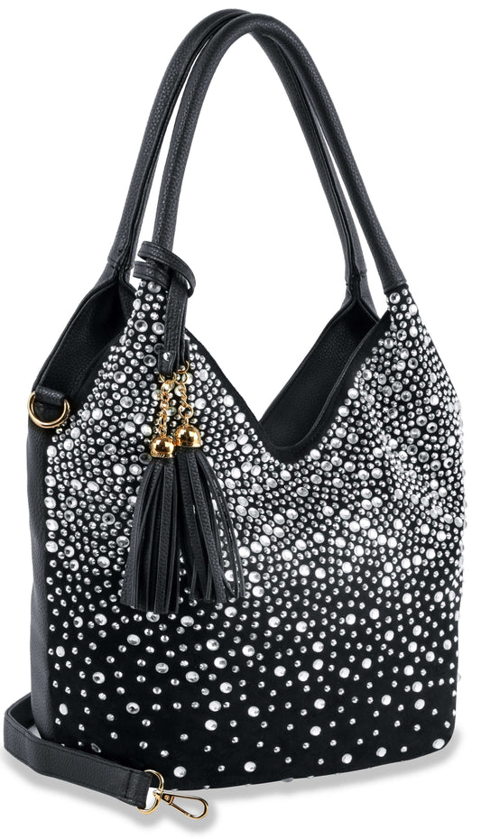 Glamorous Rhinestone Tall Shoulder Bag