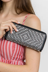 Unique Rhinestone Design Accordion Wallet