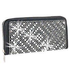 Unique Rhinestone Design Accordion Wallet