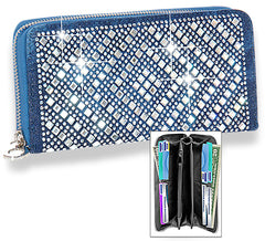 Unique Rhinestone Design Accordion Wallet