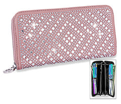 Unique Rhinestone Design Accordion Wallet
