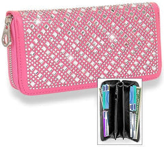Unique Rhinestone Design Accordion Wallet