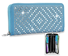Unique Rhinestone Design Accordion Wallet