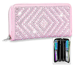 Unique Rhinestone Design Accordion Wallet