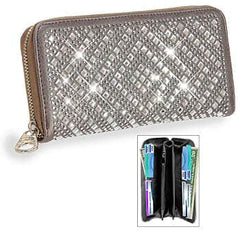 Unique Rhinestone Design Accordion Wallet