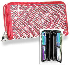 Unique Rhinestone Design Accordion Wallet