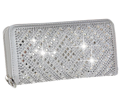 Unique Rhinestone Design Accordion Wallet