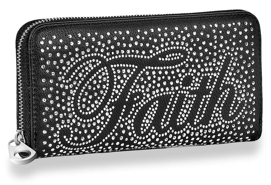 Faith Rhinestone Bling Accordion Wallet