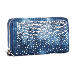 Glamorous Rhinestone Design Accordion Wallet