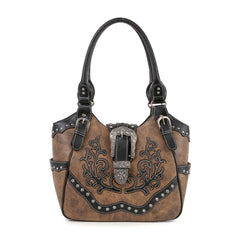 Western Design Embroidered Shoulder Bag