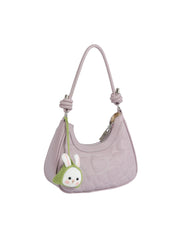 Crocheted Bunny Keychain Charm