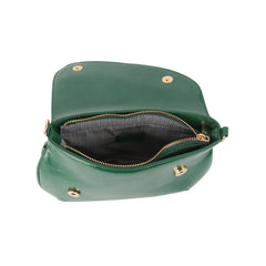 Unique design shiny leather saddle bag