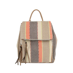 Colorful straw vacation backpack