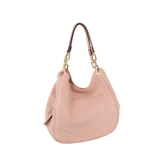 Three inner space leather hobo bag