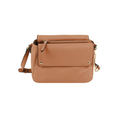 Both side flap closure front pocket crossbody bag