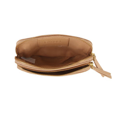 Soft leather simple mood front pocket clutch