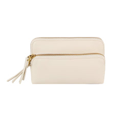 Soft leather simple mood front pocket clutch