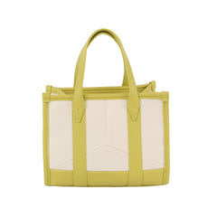 Structured top handle canvas tote with crossbody strap