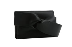 Evening Clutch Messenger Style With Cute Bow Tie Purse Vegan PU Leather Crossbody Shoulder Bag