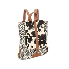 Western style cow printing fap daily backpack