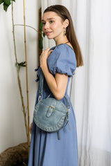 Women Circle Shoulder Crossbody bag purse
