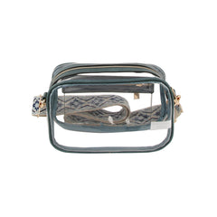 Front pocket transparent clear bag with guitar strap