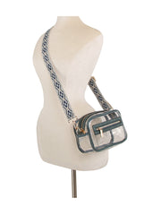 Front pocket transparent clear bag with guitar strap