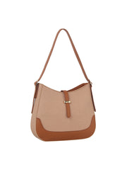 Classic two tone daily  hobo shoulder bag