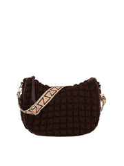 Quilted puffy guitar strap crossbody bag