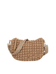 Quilted puffy guitar strap crossbody bag