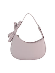 Bow Charm Pebbled Shoulder Bag