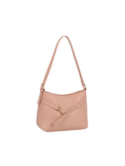 Pebbled Hook Accent Shoulder Bag