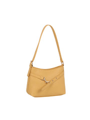 Pebbled Hook Accent Shoulder Bag