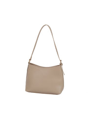 Pebbled Hook Accent Shoulder Bag