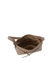 Pebbled Hook Accent Shoulder Bag