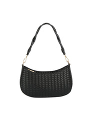 Braided Twisted Strap Woven Shoulder Bag