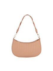 Braided Twisted Strap Woven Shoulder Bag