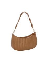 Braided Twisted Strap Woven Shoulder Bag