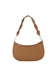 Braided Twisted Strap Woven Shoulder Bag