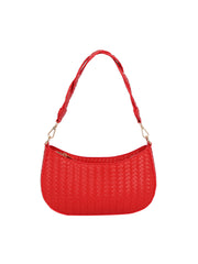 Braided Twisted Strap Woven Shoulder Bag