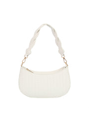 Braided Twisted Strap Woven Shoulder Bag