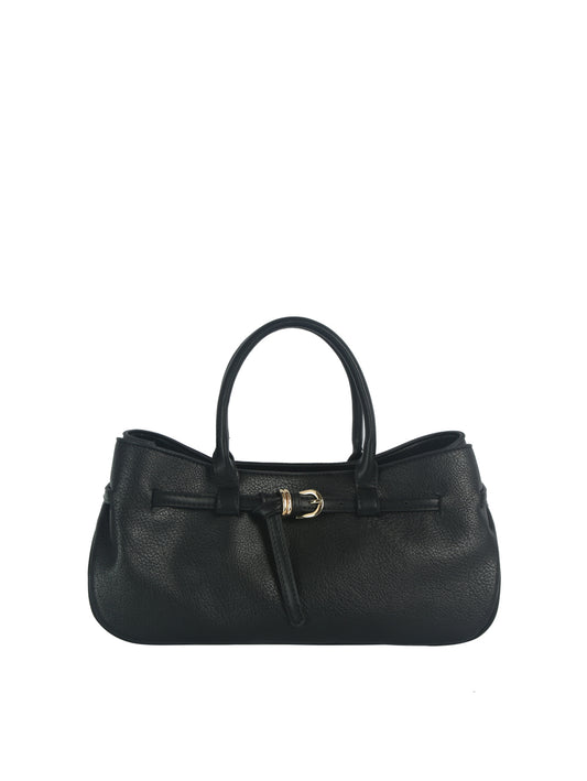 Belt Accent East-West Shoulder Bag