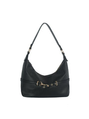 Belt Accent Slouch Shoulder Bag