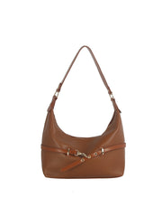 Belt Accent Slouch Shoulder Bag