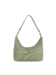 Belt Accent Slouch Shoulder Bag