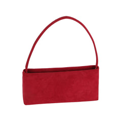 Suede Chic Baguette Shoulder Bag
